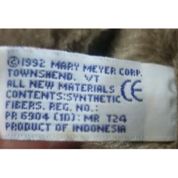 VTG Mary Meyer Stuffed Animal Brown mini foot loose Moose Plush Soft 1992 NWT - Picture 7 of 11